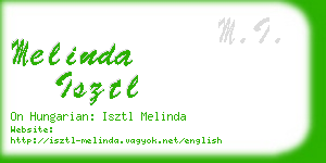 melinda isztl business card